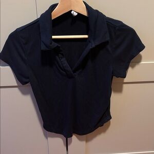 Old Navy-Navy Short Sleeve Polo Top